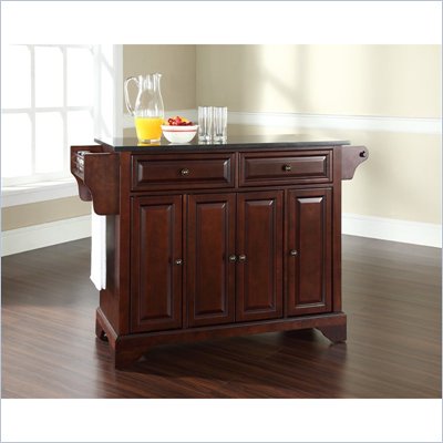 Crosley Furniture LaFayette Black Granite Top Mahogany Kitchen Island