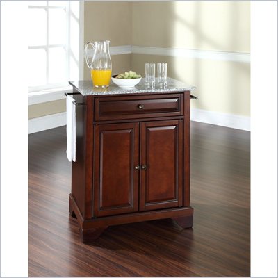Crosley Furniture LaFayette Solid Granite Top Mahogany Kitchen Island