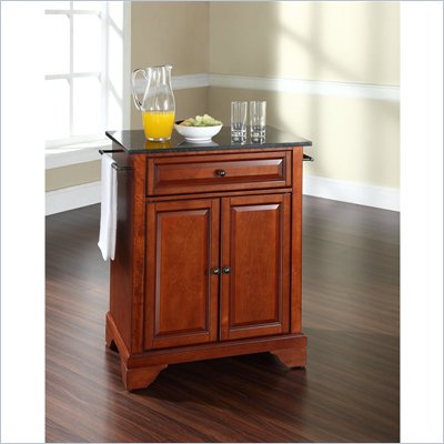 Crosley Furniture LaFayette Black Granite Top Kitchen Island in Cherry