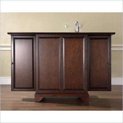 Crosley Furniture LaFayette Expandable Bar Cabinet in Vintage Mahogany Finish