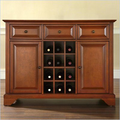 Crosley Furniture LaFayette Buffet Server / Sideboard Cabinet in Classic Cherry