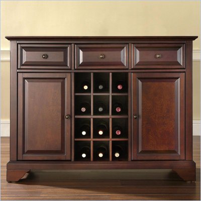 Crosley Furniture LaFayette Buffet Server / Sideboard Cabinet in Vintage Mahogany