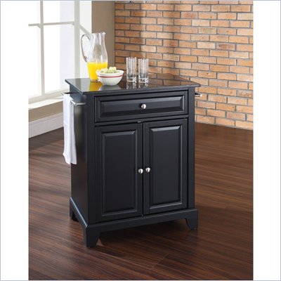 Crosley Furniture Newport Solid Black Granite Top Kitchen Island