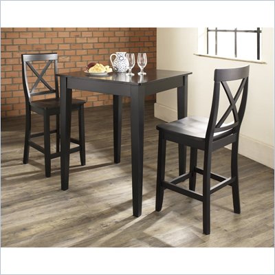Furniture Sets on Crosley Furniture 3 Piece Pub Dining Set With Tapered Leg And X Back