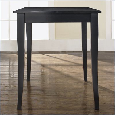 Crosley Furniture Cabriole Leg Pub/Dining Table in Black Finish 