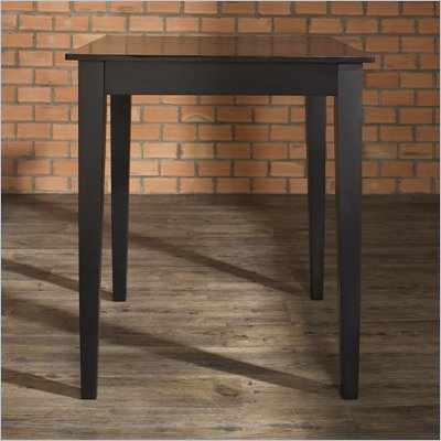 Crosley Furniture Tapered Leg Pub/Dining Table in Black Finish