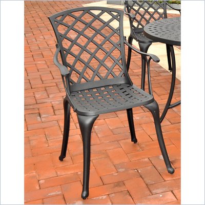 Crosley Furniture Sedona Charcoal Black High Back Arm Chair (Set of 2)