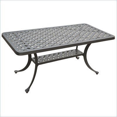Crosley Furniture Sedona Rectangular Cocktail Table in Charcoal Black