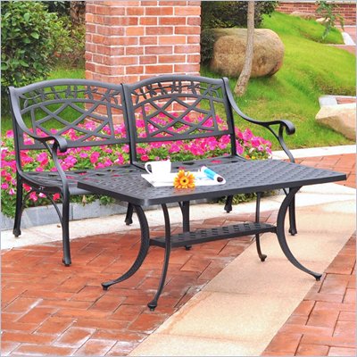 Crosley Furniture Sedona 2 Pc Black Outdoor Conversation Seating Set