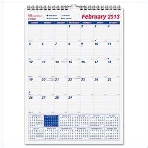 Brownline Monthly Wall Calendar