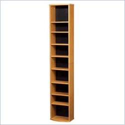 Ameriwood 225 CD Media Storage Tower in Natural Oak Finish