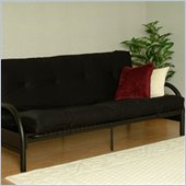 Ameriwood Industries Basic Metal Full-Sized Futon Set in Black
