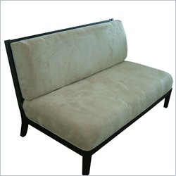 Ameriwood Cambridge Sofa in Espresso and Ivory