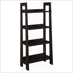 Ameriwood Mission Shaker Ladder Bookcase in Espresso