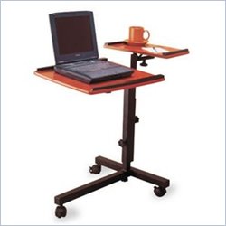Ameriwood Carina Adjustable Laptop Cart in Cherry Finish