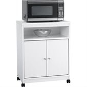 Ameriwood Mobile Microwave Cart in White