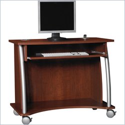Ameriwood Wood Computer Cart in Cherry