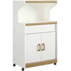 Ameriwood Microwave Cart in White Oak