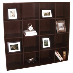 Ameriwood 16 Cube Organizer in Espresso Finish