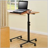 Ameriwood Altra Adjustable Laptop Cart in Cherry Finish