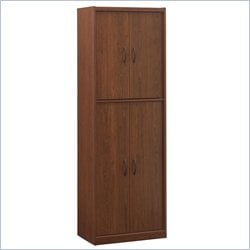 Ameriwood 4 Door Storage Pantry in American Cherry Finish