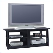 Ameriwood TV Stand with Open Shelves in Black Finish