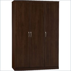 Ameriwood 3 Door Wardrobe in Resort Cherry Finish