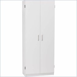 Ameriwood Two Door Pantry in White Stipple Finish