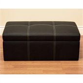 DHP Delaney Large Rectangular Ottoman in Black