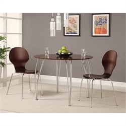 Ameriwood Bentwood Round Dining Table in Espresso
