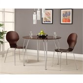 DHP Bentwood Round Dining Table in Espresso