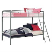 DHP Twin over Twin Bunk Bed in Silver
