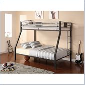 DHP Silver Screen Twin over Full Bunk Bed in Black and Silver