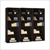 Ameriwood 5 Shelf Wood Bookcase in Dark Russet Cherry