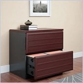 Ameriwood by Dorel Pursuit Lateral File Cabinet in Cherry and Gray