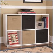 Ameriwood 6 Cube Storage in White Stipple