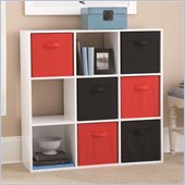 Ameriwood 9 Cube Storage in White Stipple