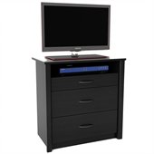 Ameriwood Media Chest in Black Ebony Ash