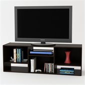 Ameriwood 60 Wide Bookcase TV Stand in Black Forrest