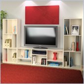Ameriwood Entertainment Unit in White Stipple