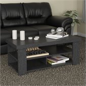 Ameriwood Hollow Core Coffee Table in Black Ebony Ash