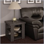 Ameriwood Hollow Core End Table in Black Ebony Ash