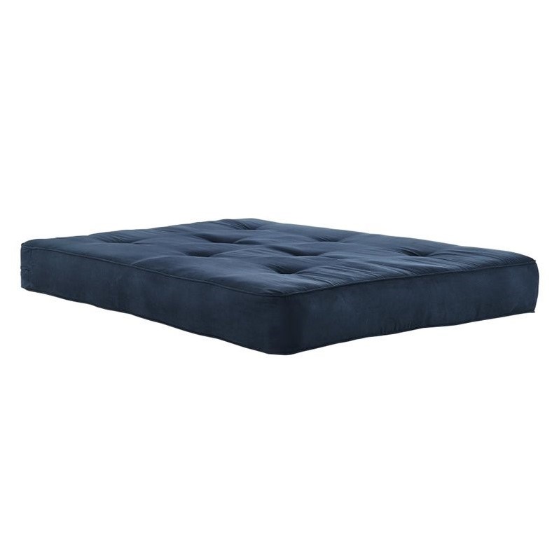 DHP 8-Inch Independently-Encased Coil Futon Mattress in Blue