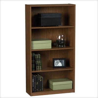 Ameriwood 4 Shelf Standard Wood Bookcase in Manor Oak