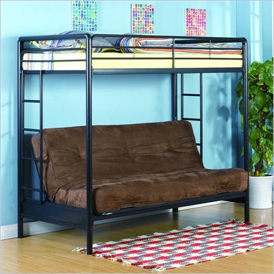 DHP Twin over Futon Bunk Bed in Black