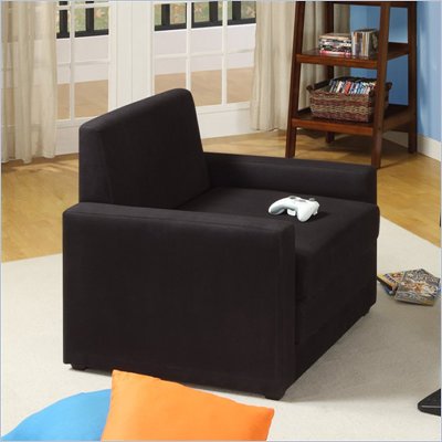 DHP Single Sleeper Chair in Black