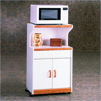 Ameriwood Microwave Cart in White Oak