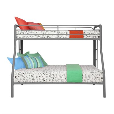 Full Beds  Kids on Dhp Twin Over Full Bunk Bed In Silver   5418096