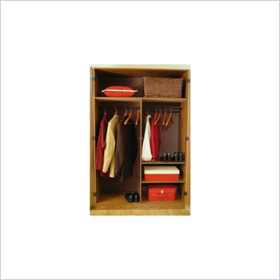 Ameriwood 48 Inch Wardrobe Armoire in City Oak Finish