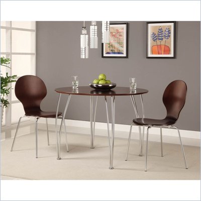 DHP Bentwood Round Dining Table in Espresso